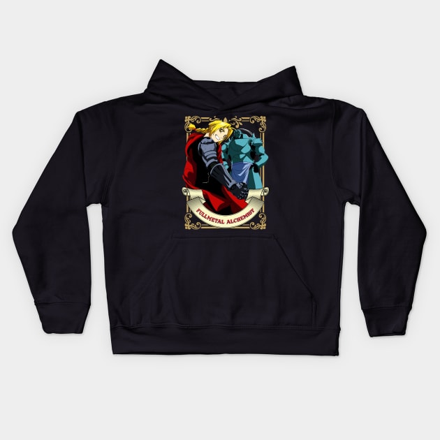 Fullmetal alchemist - Edward and Alphones Kids Hoodie by mounier